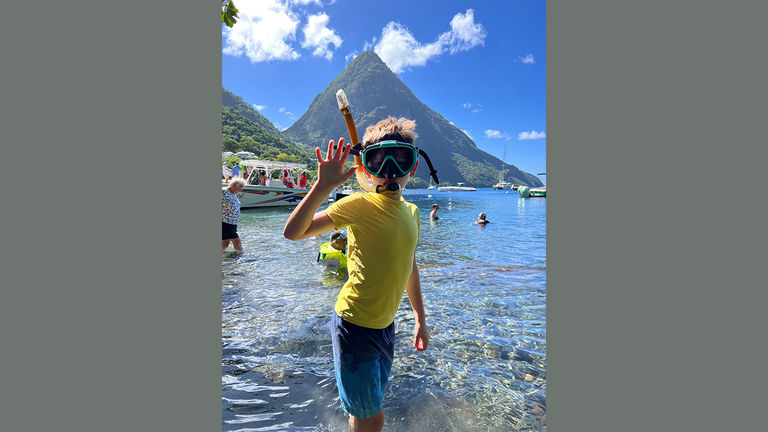 Kids will love snorkeling at Sugar Beach.